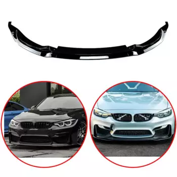 Высококачественный спойлер на передний бампер для BMW F80, M3, F82, F83, M4 2015-2020, комплект для кузова, глянцевый черный спойлер из углеродного волокна