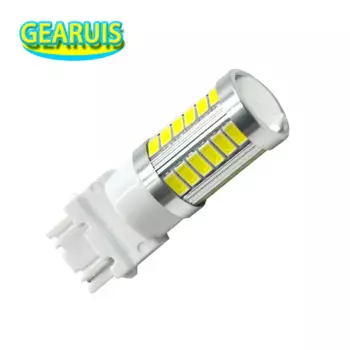 Высокомощная стробоскопическая вспышка 33 SMD 5730 5630 Светодиодный желтый указатель поворота Белый 3156 3157 P27W T25 лампа Красный P27/7W Лампа автомобильного источника света