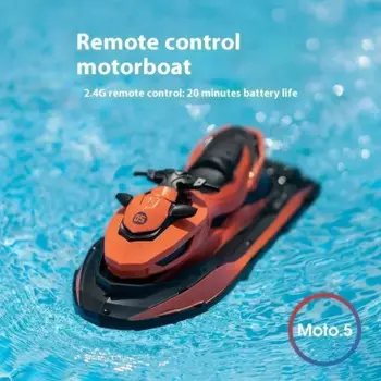 Высокоскоростная лодка с дистанционным управлением 2,4 г Rc Jet Ski Мини-электрическая моторная лодка для детей с двойным двигателем Летняя водная игра Детская игрушка в подарок