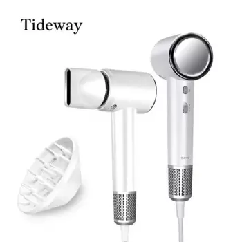 Высокоскоростной фен Tideway Titanium Edition Фен Бесщеточный двигатель и ионная технология 4 настройки температуры Thermo