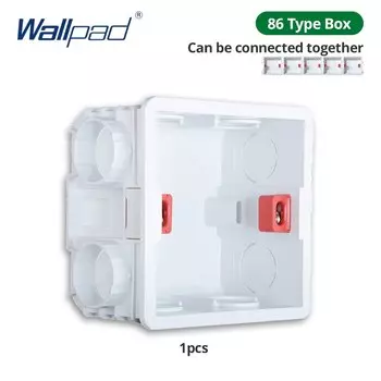 Wallpad Белая стеклянная настенная розетка с USB