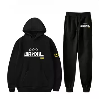 Wankil Studio Merch Мужская спортивная одежда, повседневный спортивный костюм, комплект из двух предметов, топ и брюки, спортивный костюм для мужчин