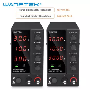 Wanptek Регулируемый источник питания постоянного тока 30 В 10 А Светодиодный лабораторный источник питания 60 В 5 А Регулятор напряжения Стабилизатор Импульсный источник стола
