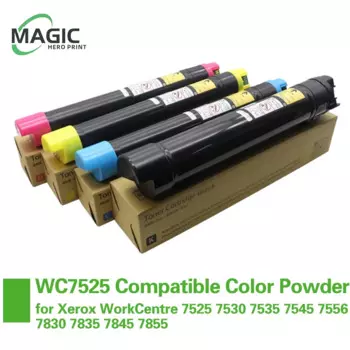 WC7525 совместимый цветной картридж с тонером C7525 для ксерокса WorkCentre 7525 7530 7535 7545 7556 7830 7835 7845 7855