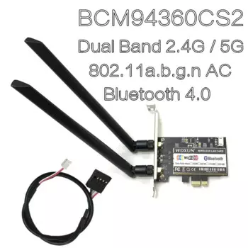 WDXUN для беспроводного Wi-Fi-адаптера Broadcom BCM94360CS2 1200 Мбит/с 802.11ac PCI-E