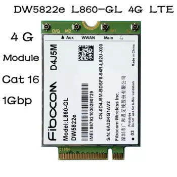 WDXUN DW5822e L860-GL D4J5M 4G модуль 1 Гбит/с Cat16 4G карта 4G модуль M.2 для ноутбука Inspiron 7490