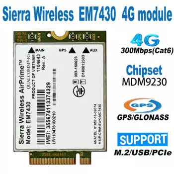 WDXUN EM7430 4G модуль GOBI6000 GAT6 300M 4G карта EM7430 M2 модуль