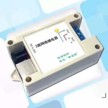 Wechat Облачное дистанционное управление 2Ethernet реле с корпусом 2 Нормально открытый контактный сетевой коммутатор