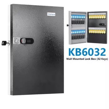 WeHere KB6032 настенный Сейф для ключей (32 ключа), механический замок с роликом, шкафчик для ключей с замком