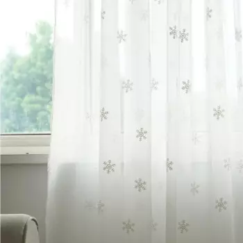Белые шифоновые шторы GLSUE
