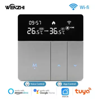Wi-Fi теплый напольный термостат цифровой регулятор температуры для водяного отопления электрический газовый котел Tuya Smart Life Alexa Home 220 В