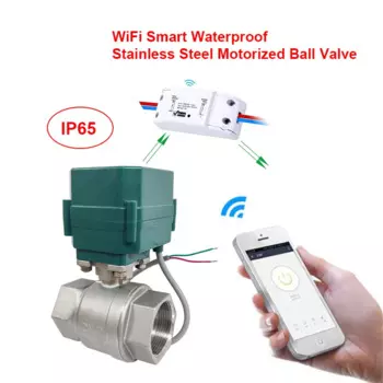 Wi-Fi умный водонепроницаемый моторизованный шаровой кран IP65 умный переключатель времени воды с Tuya Smart Life Alexa Alice Google Home AC220V