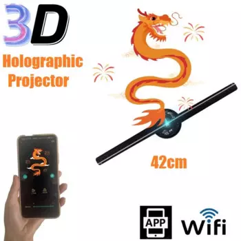 WIFI 3D голографический проектор управление через приложение 224LED голографический плеер для изображения видео магазин рекламный дисплей