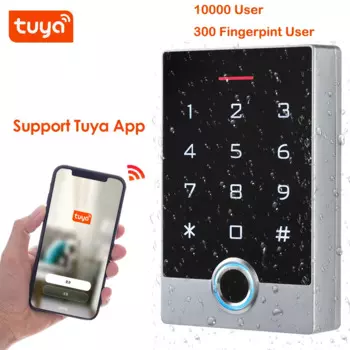 WIFI Tuya APP Водонепроницаемый биометрический контроллер доступа по отпечаткам пальцев Металлическая RFID-карта Клавиатура Автономная система контроля доступа к двери