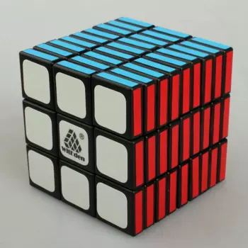 WitEden 3x3x 9-скоростной Волшебный Куб Головоломка обучающие игрушки для детей-черный
