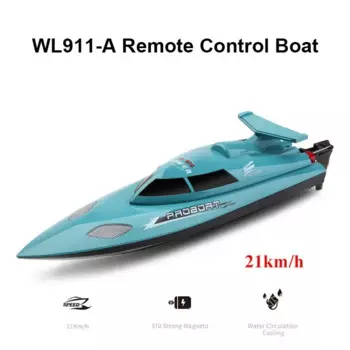 WL911-A RC скоростная лодка 21 км/ч, высокоскоростная лодка, водонепроницаемая, 2,4 ГГц, перезаряжаемая, с дистанционным управлением, корабль, подарок для детей