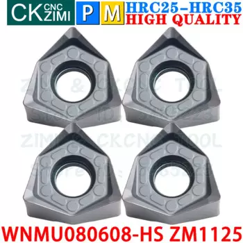 WNMU080608-HS ZM1125 WN WNMU 080608 HS Твердосплавная пластина Фрезерная пластина с быстрой подачей Инструмент с ЧПУ Индексируемые тяжелые фрезерные инструменты для стали Нержавеющая сталь WNMU0806 WNMU 0806 MFWN90