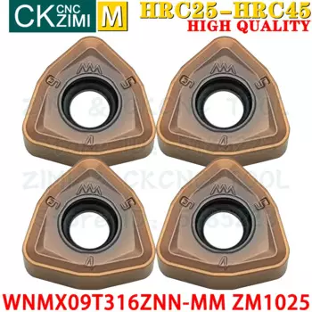 WNMX09T316ZNN-MM ZM1025 WNMX 09T316 ZNN MM Твердосплавная пластина Фрезерная пластина с быстрой подачей Инструмент с ЧПУ Индексируемые тяжелые фрезерные инструменты для стали Нержавеющая сталь WNMX09T3 WNMX 09T3