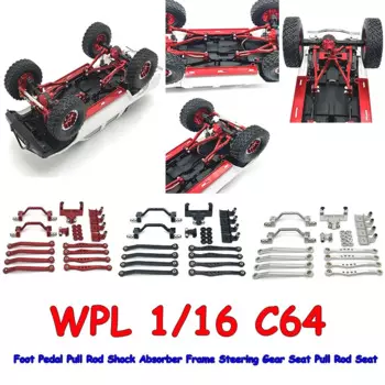 WPL 1/16 C64 радиоуправляемые автомобильные запчасти обновленная ножная педаль тяги амортизационная рама рулевое кресло