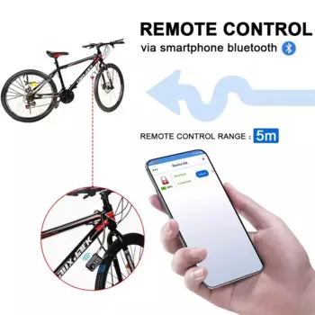 Wsdcam умный велосипедный замок/замок для мотоцикла Bluetooth приложение управление разблокировкой велосипедная сигнализация замок 110 дБ мотоциклетный замок противоугонная сигнализация