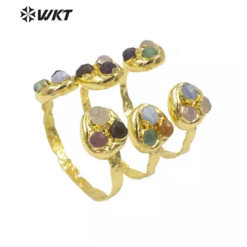 WT-B652 WKT 2023 Винтажный стиль со стразами Gemstone18K позолоченный браслет, Женские Ювелирные изделия, аксессуары для дня рождения