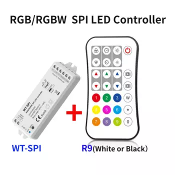 WT-SPI Tuya 5V-24VDC 12V 2.4G RF SPI светодиодный контроллер Wi-Fi R9 пульт дистанционного управления для WS2811 WS2812 WS2815 UCS1903 Pixel RGB/RGBW светодиодная лента
