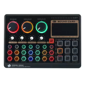 X6mini Внешняя живая звуковая карта Многофункциональный звуковой микшер для прямой трансляции музыки Запись пения караоке