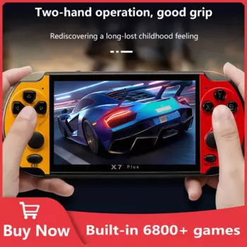 X7 Plus Игровая портативная игровая консоль Встроенные классические игры Портативный мини-видеоплеер 5,1-дюймовый IPS-экран 6800 Классические игры