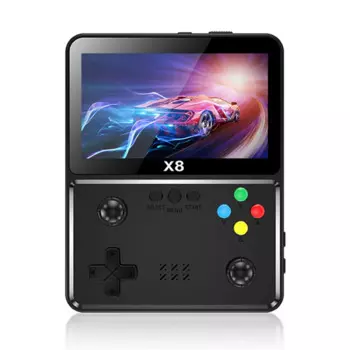 X8 Ретро игровая консоль 4-дюймовый IPS-экран Портативный игровой плеер 10 симуляторов Игровая консоль для SFC GBC GBA Черный