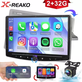 X-REAKO 1 Din автомобильный радиоприемник 10 дюймов Универсальный Carplay Android-авто мультимедийный плеер аудио стерео Bluetooth USB FM GPS навигация wifi