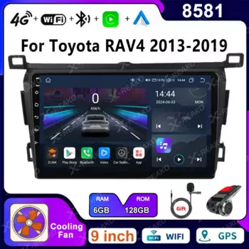 X-REAKO 9-дюймовый автомобильный радиоприемник 4G мультимедийный плеер для Toyota RAV4 RAV 4 XA40 2013-2019 RHD LHD Carplay Auto Stereo 2 din головное устройство