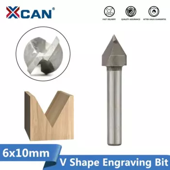 XCAN Твердосплавная концевая фреза 6x10 мм 60 градусов