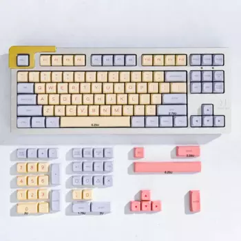 XDA колпачки для механической клавиатуры Marshmallow тема 128 клавиш PBT краситель Sub фиолетовый 68 75 84 87 96 980 макет GK61 Anne Pro 2