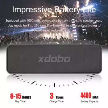 XDOBO X5 портативная беспроводная Bluetooth-Колонка V5.0, TWS, Type-C, громкий, 360 стерео, супер бас, IPX6, водонепроницаемая, 30 Вт, сабвуфер, динамик