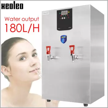 Xeoleo коммерческая машина для закипания воды 180 л/ч, нержавеющая сталь, диспенсер для нагрева воды, бойлер 60 л, двойной смеситель, водонагреватель