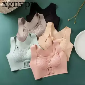 Xgnvpy четыре сезона спортивный бюстгальтер для женщин без косточек 2 в 1 выпрямитель с бретельками спереди бесшовный бюстгальтер с запахом сзади