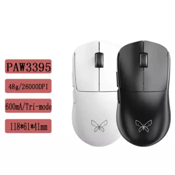 XINMENG Butterfly 48g легкая PAW3395 Bluetooth Беспроводная игровая мышь 2,4g проводная трехрежимная офисная эргономичная Двойная Батарея