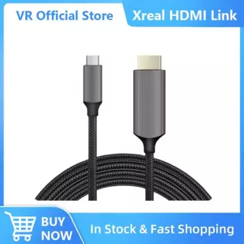 XREAL HDMI-C Кабель для преобразования видео высокой четкости 1,2 м поддерживает оборудование DP HDMI, универсальное легко подключить к большому экрану