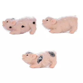 Y1UB Life Like Reborns Pig Симпатичная фигурка животного Игрушка Коллекционная подарочная настольная игрушка-дисплей