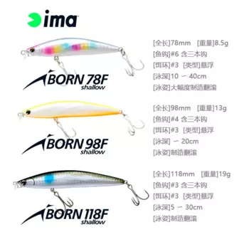Японская импортная приманка IMA, приманка Ima серии IBORN 8,5 г/13 г/19 г, качающийся плавающий рыболовный клюв Mino
