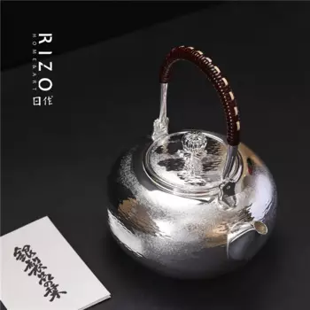 Японская столовая посуда Yinben Pu Ruiyun, чайник из иностранного серебра, чайник для закипания супа с ручкой в виде петли