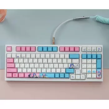 Японские Мультяшные клавиатуры колпачки для клавиш Cherry Profile PBT 134 клавиши поддержка 61/64/68/75/84/87/96/980/104/108 профильная клавиатура