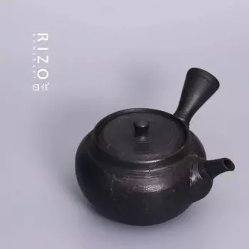 Японский импортный длинный заварочный чайник из жареной черной глины и водорослей, подвесной чайник с боковой ручкой, керамика, сделано в горе байшань