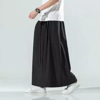 Японское кимоно Hakama в стиле Харадзюку, повседневные широкие брюки, мужская одежда в китайском стиле, мужская одежда