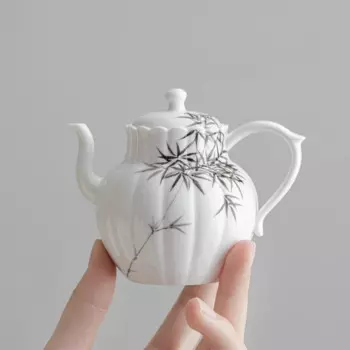 Yishi Tea Talk Ручной рисунок Бамбуковый цветочный горшок Бога Керамический одиночный горшок Китайский домашний чайник с фильтром Чайник и чайник
