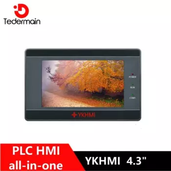 YKHMI PLC HMI интегрированный программируемый логический контроллер 4,3 дюйма с сенсорным экраном Встроенный аналоговый вход и выход сигнала