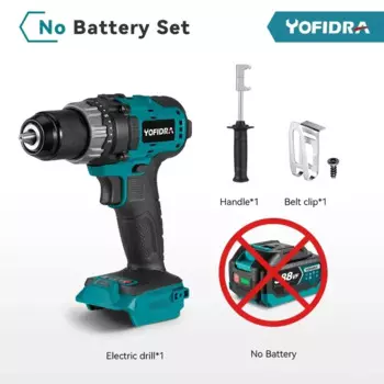 Yofidra Бесщеточная дрель 650 Нм 13 мм