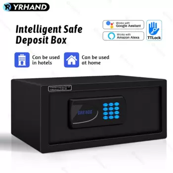 YRHAND Cashbox Ttlock app Сейф для гостиничного номера электронный цифровой замок хорошее качество Сейф для отеля работает с GoogleHome и Aleax
