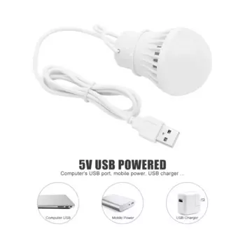 YTDMEN Портативная USB лампа 3/5/7 Вт