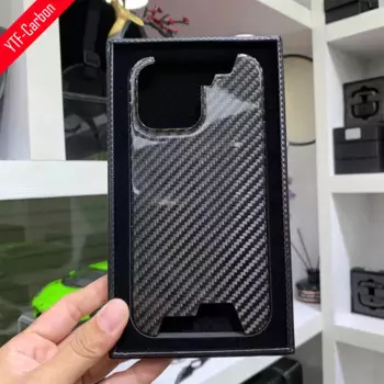 YTF-чехол для телефона из настоящего углеродного волокна для iphone 12/13/14 Pro max, легкий тонкий чехол для телефона, матовый защитный чехол с защитой от падения.